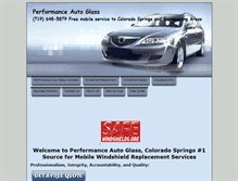 Tablet Screenshot of performanceautoglass.us